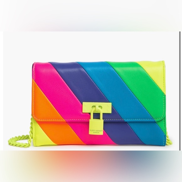 Kurt Geiger Handbags - Kurt Geiger Neon Rainbow Clutch Crossbody